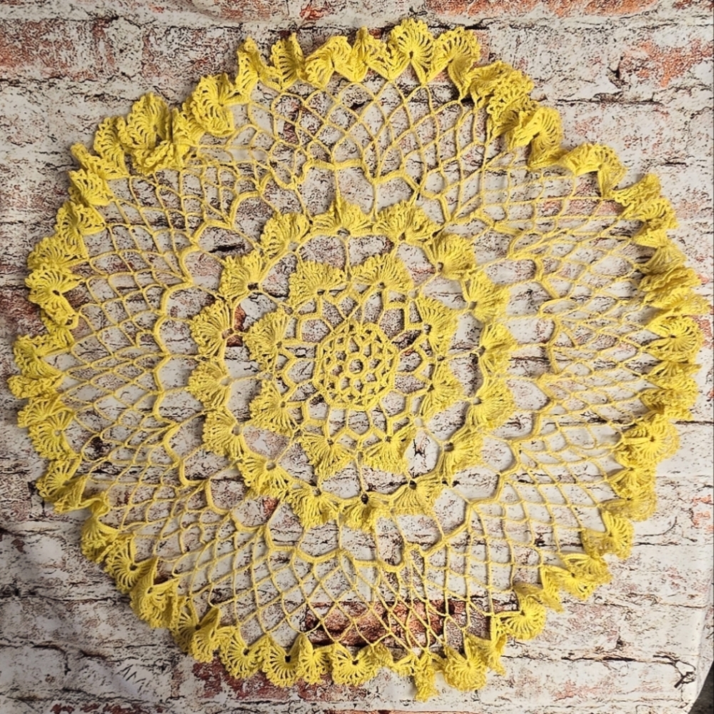 LARGE Vintage Crocheted Doily